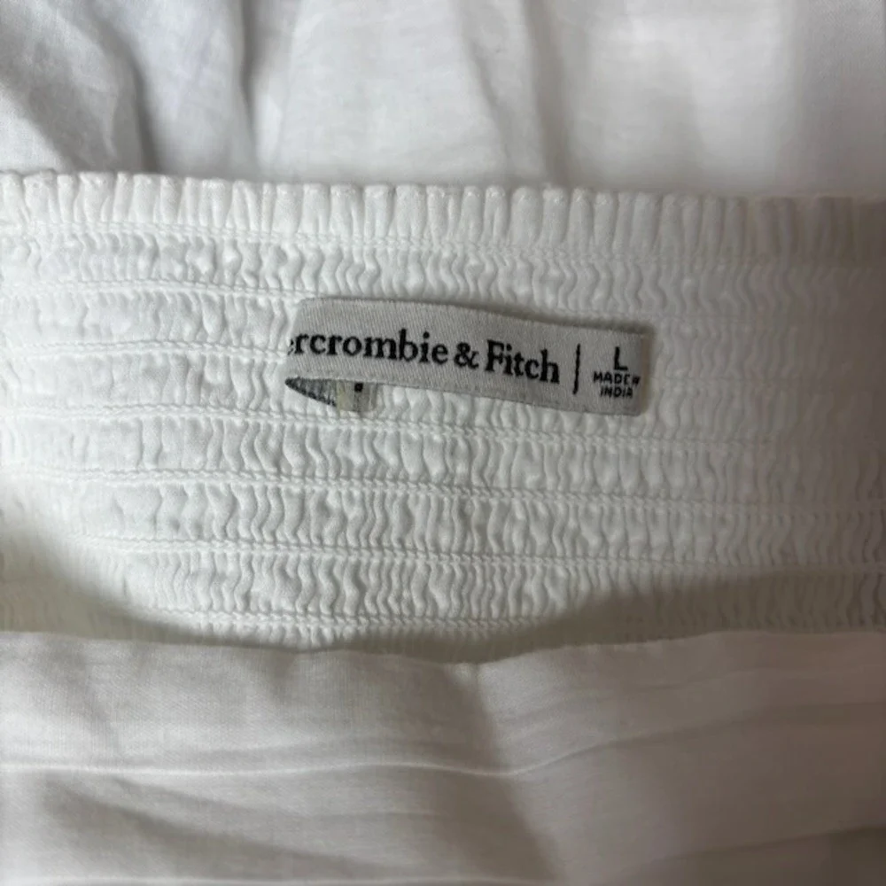 Abercrombie Fitch Womens Cottage Cotton Top Size L Milkmaid Coquette Fairy Boho